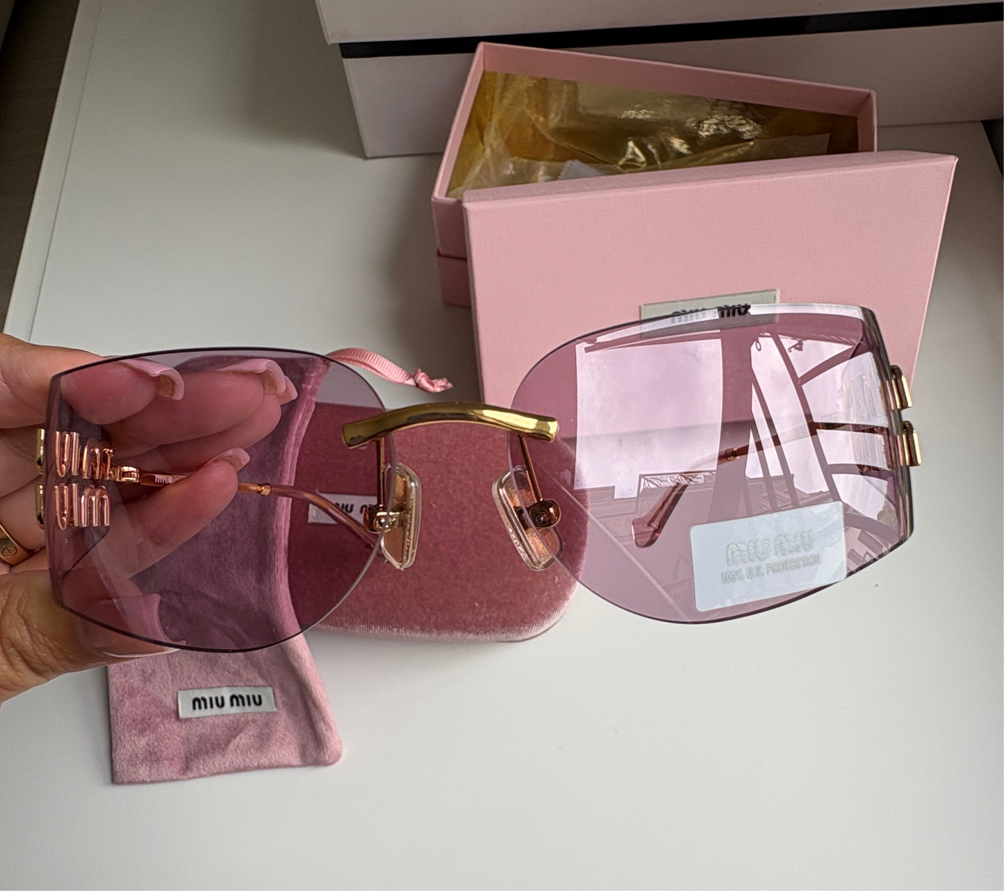 Lunette mui rose